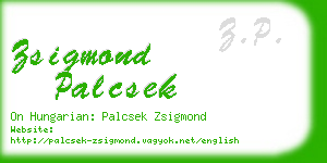 zsigmond palcsek business card